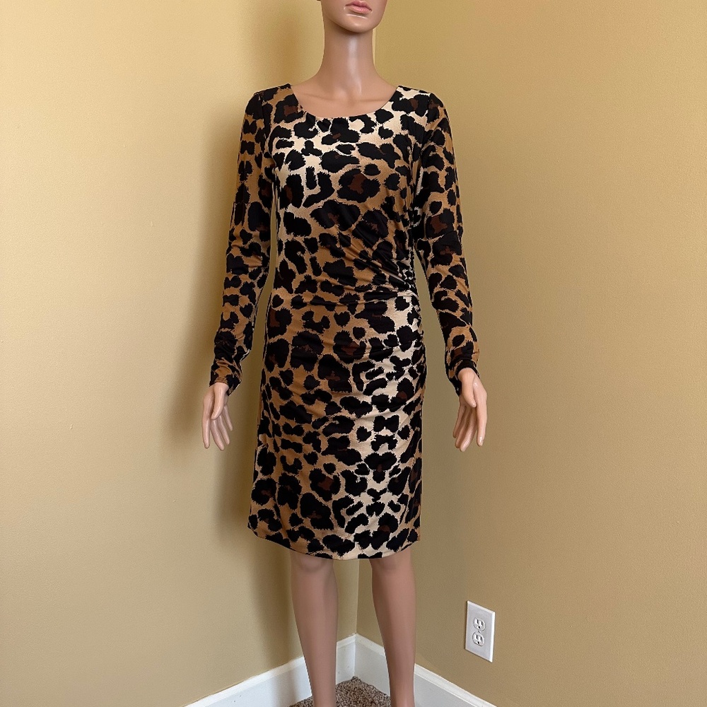 INC Animal Print Sheath Dress, Size M